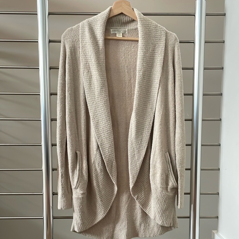 Long Cream Women's Cardigan